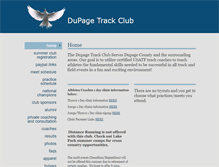 Tablet Screenshot of dupagetrackclub.org